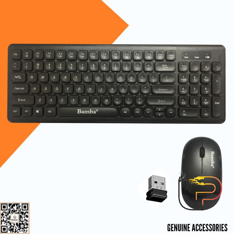 BỘ PHÍM CHUỘT MINI KHÔNG DÂY BAMBA B30 - KEYBOARD + MOUSE KHÔNG DÂY MINI BAMBA B30