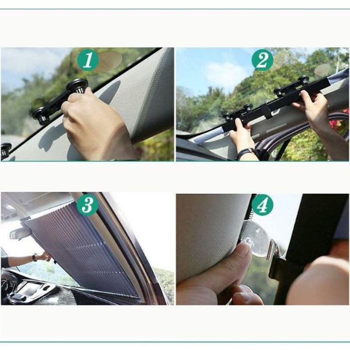 Rèm Chắn Nắng Kính Lái Co Giãn Tự Động [Hàng Cao Cấp Đủ Size]