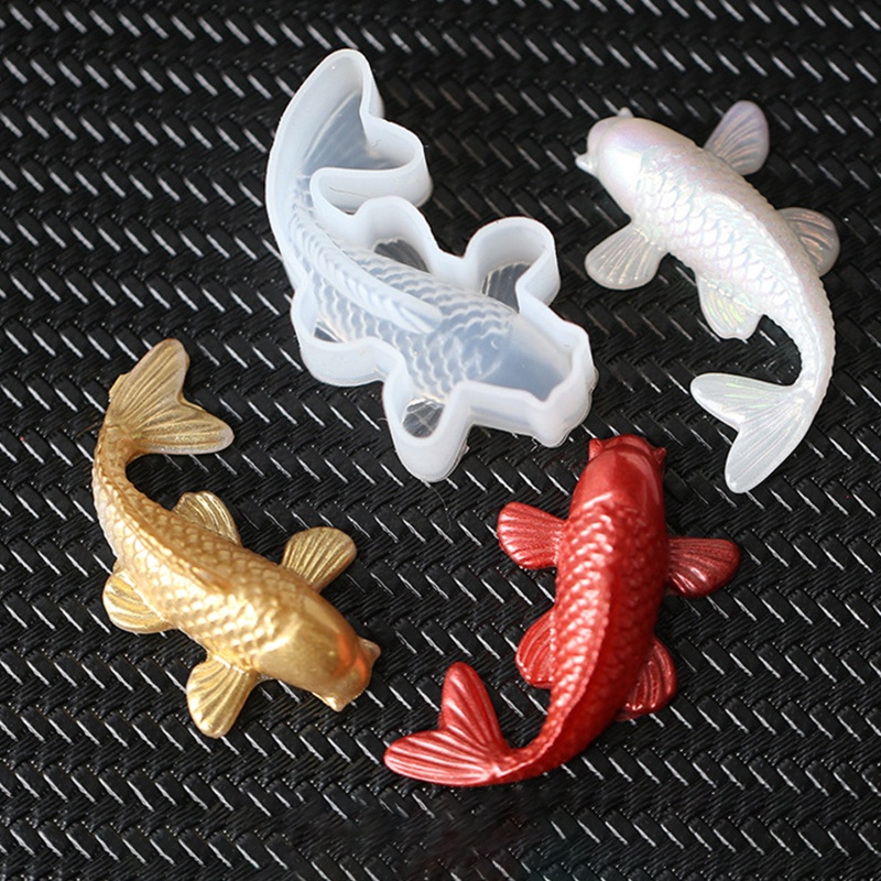 Bộ 3 Khuôn Silicone Làm Xà Phòng Hình Cá Koi / Cá Koi