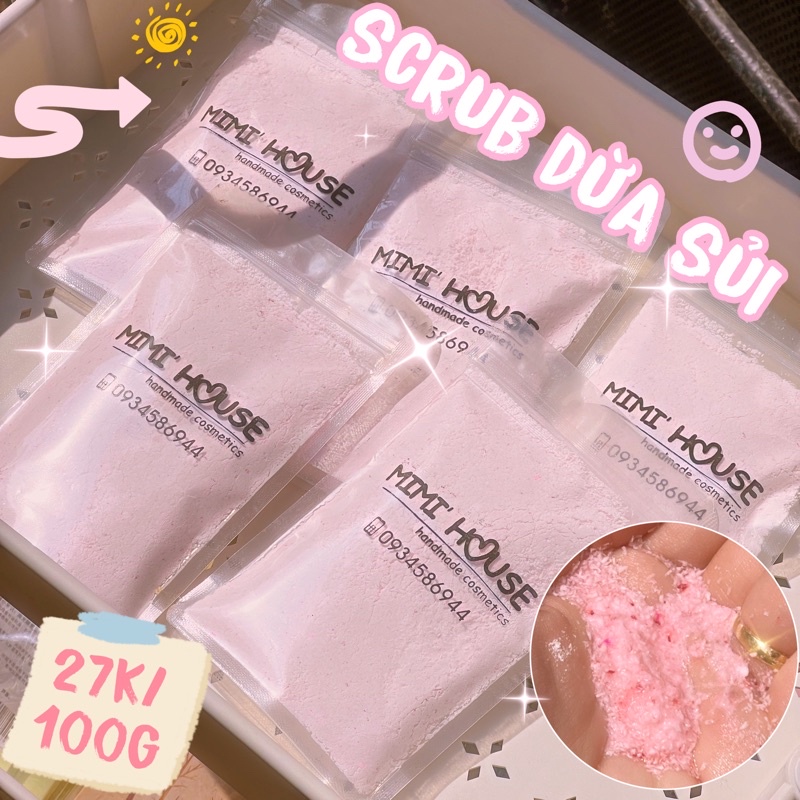 SCRUB DỪA SỦI HỒNG