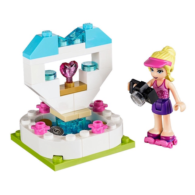 Lego UNIK BRICK 30204 Wish Fountain Polybag Túi cô bé và đài phun nước nguyện ước trong Friends chính hãng (như hình).