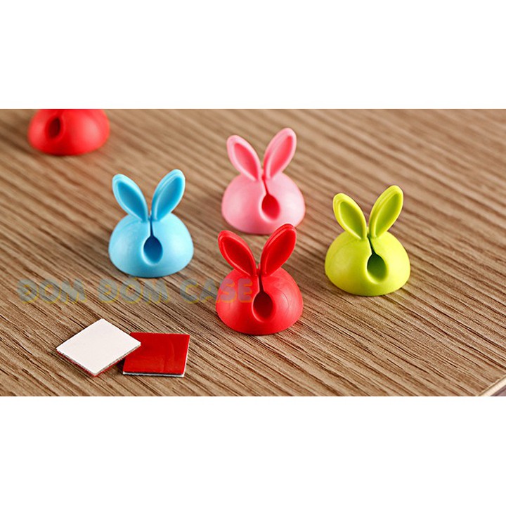Combo 4 nút giữ dây điện hình tai thỏ cute , chống rối chống xoắn dây cho cáp sạc , cáp máy in | BigBuy360 - bigbuy360.vn