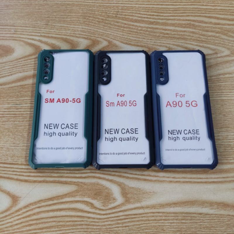 Ốp lưng Samsung A90 5G dẻo viền chống sốc lưng trong