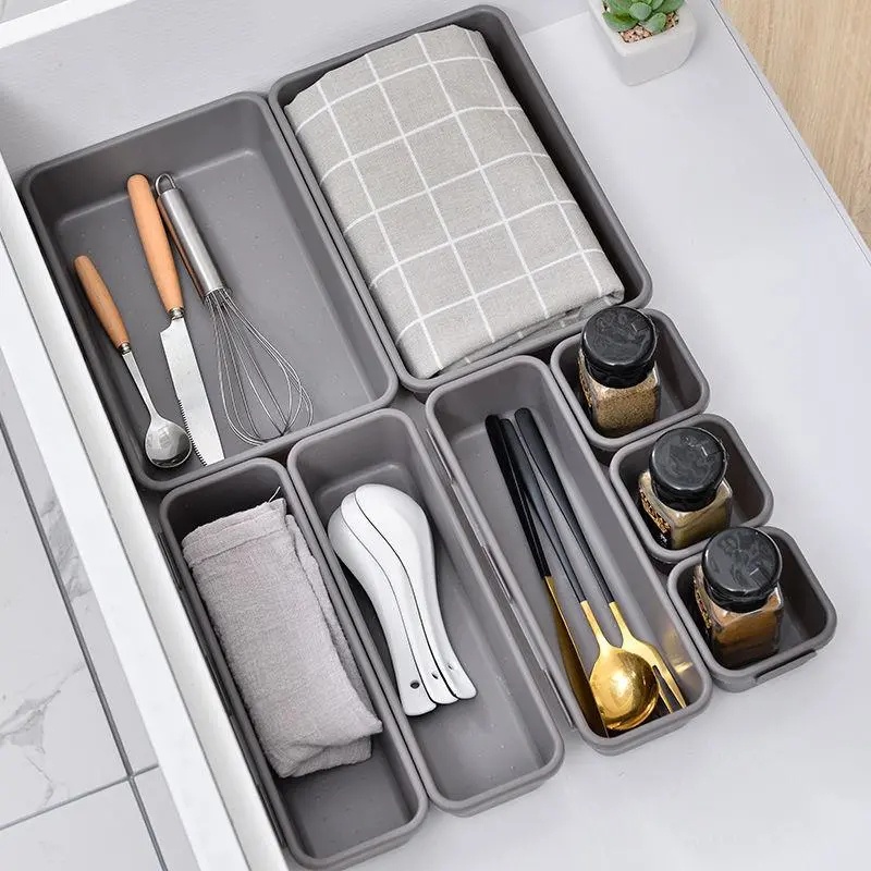 Set 8 Hộp Đựng Đồ Trang Điểm / Trang Sức Để Bàn Tiện Lợi