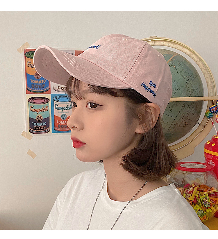 Mũ lưỡi trai thêu chữ phong cách đường phố