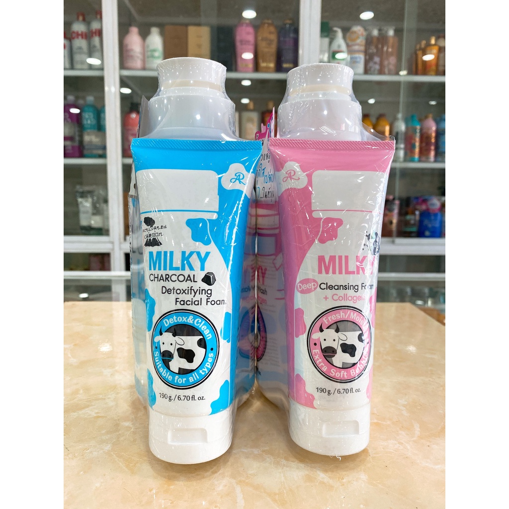 Sữa Tắm Sữa Bò AR Gluta Milky Thái Lan 800ml Kèm Sữa Rửa Mặt 190ml