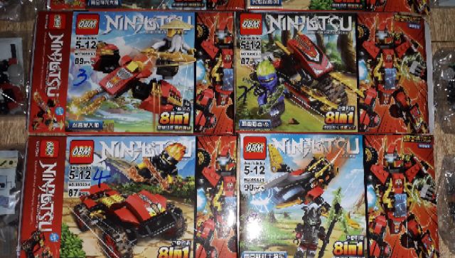 Sét 8 hộp lắp ráp LegoNinjutsu 99563 có trên 650 chi tiết bằng nhựa ABS