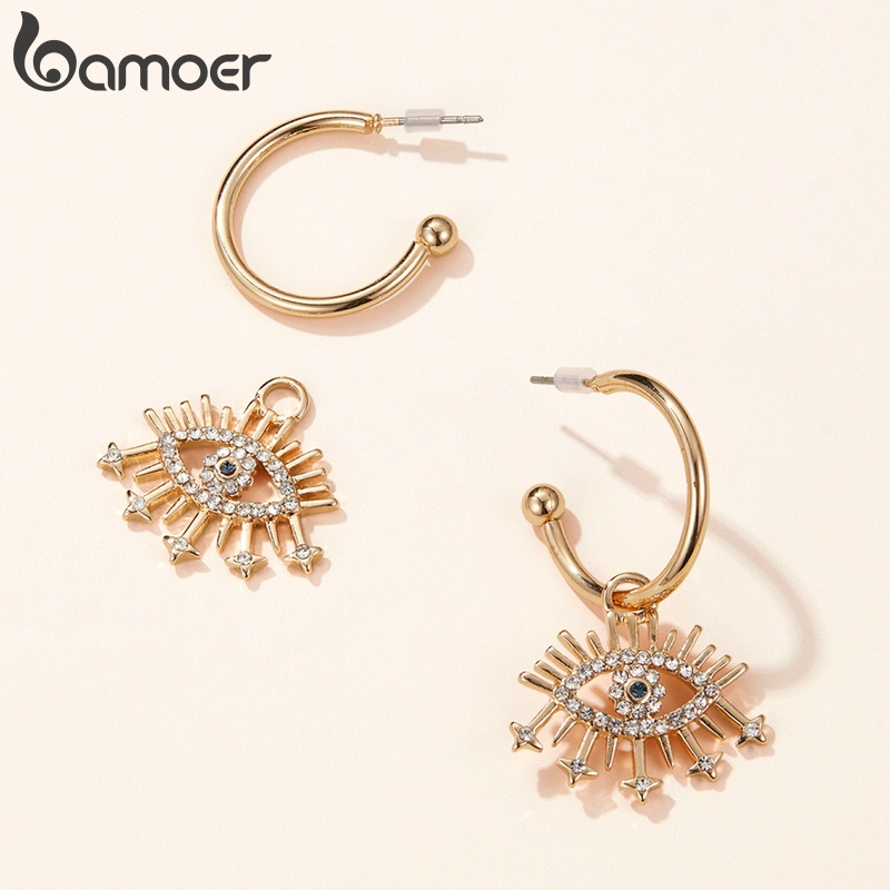 Bông tai Bamoer Aie072 hình con mắt quỷ thời trang cho nữ