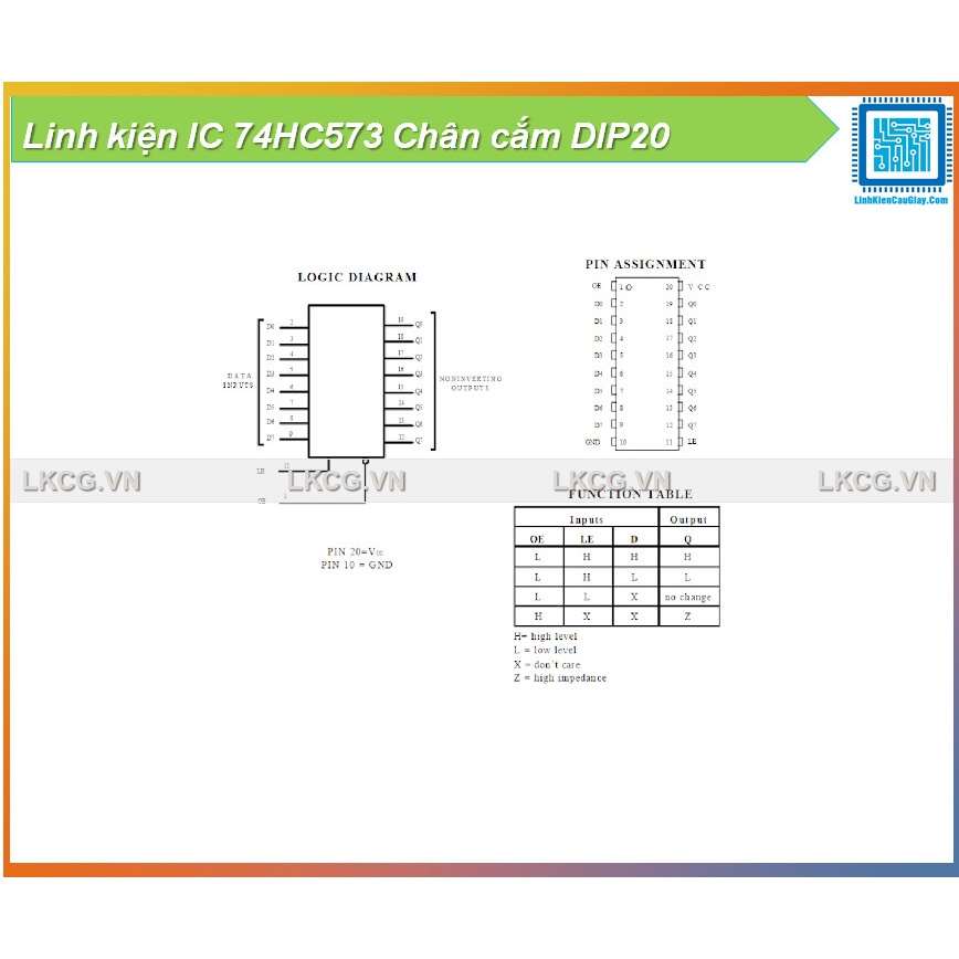 Linh kiện IC 74HC573
