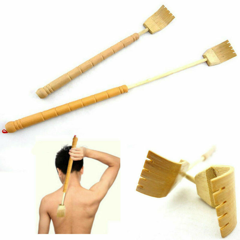 [Hàng mới về] Thanh Gãi Lưng Làm Từ Gỗ Có Thể Kéo Dài Sử Dụng Tiện Lợi