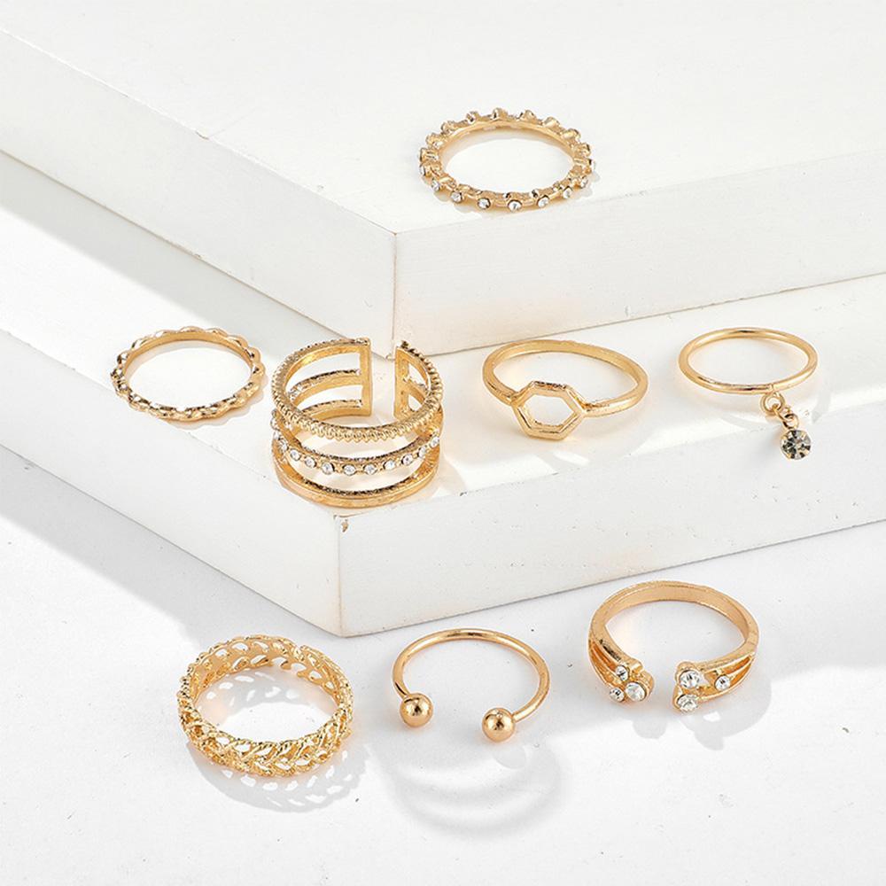 Set 8 Nhẫn Đeo Giữa Ngón Tay Theo Phong Cách Bohemian|Trang Sức Vòng Đeo Tay Thời Trang Sành Điệu Cho Nữ