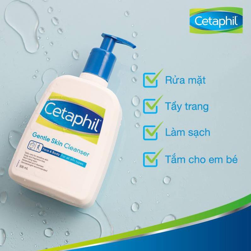 [Chính Hãng] Sữa Rửa Mặt Cetaphil Gentle Skin Cleanser 125ml 250ml 500ml - srm cetaphil dịu nhẹ dành cho da dầu da mụn