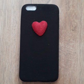Ốp iphone 6/6s dẻo cứng nhung gắn tim