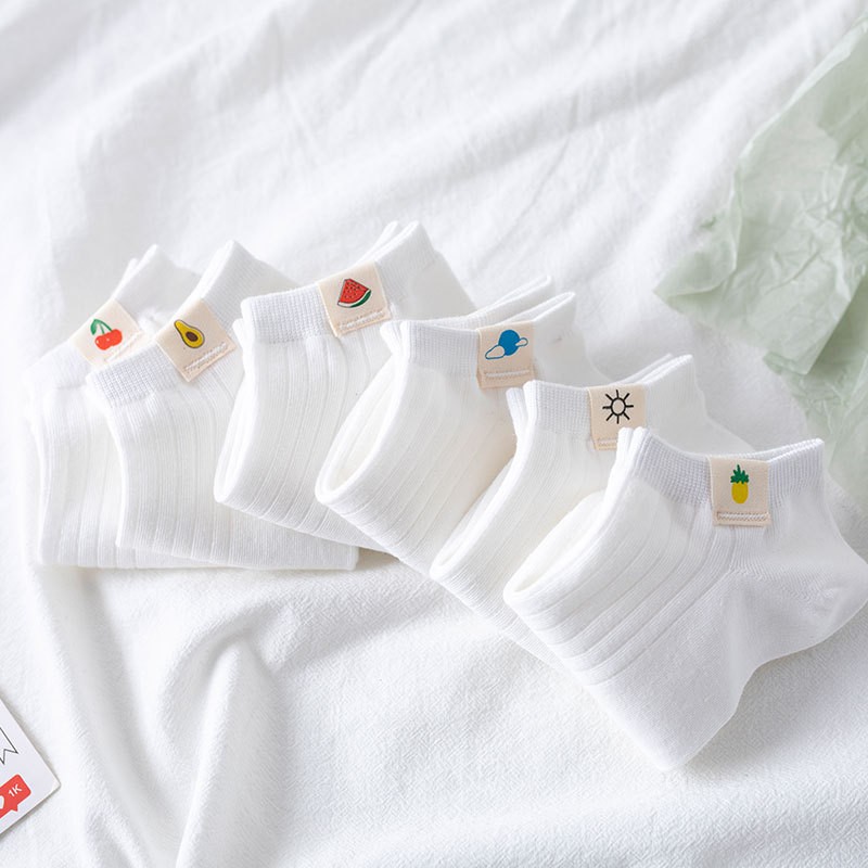 Tất nam nữ socks tất cổ ngắn hoa quả xinh dễ thương phong cách Hàn quốc