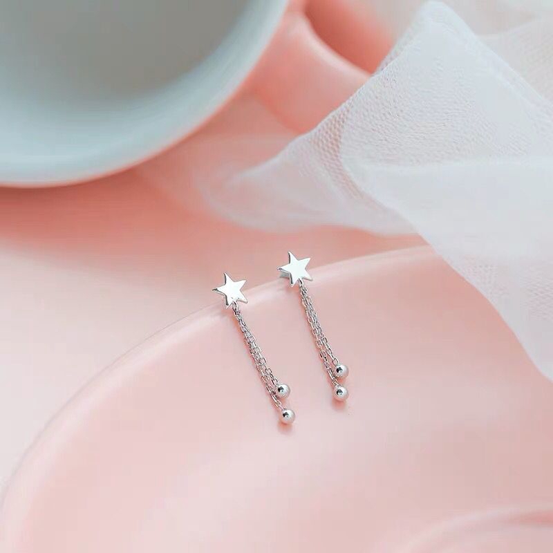 Bông Tai Mạ Bạc 925 Hình Trái Tim Đính Đá zircon Đơn Giản Thời Trang Cho Nữ