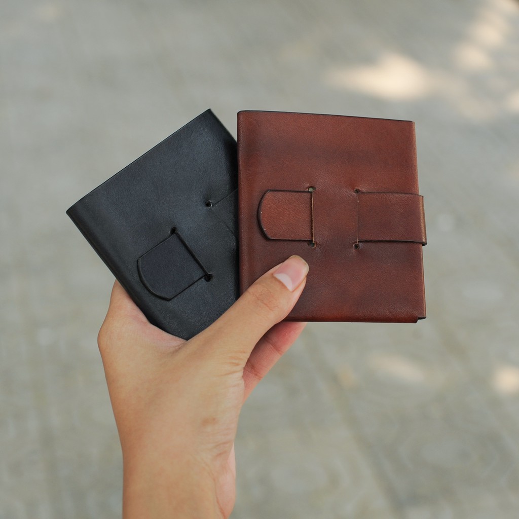 Ví kep tiền nam gập ba - Da bò nhập khẩu - Đồ da Handmade VI244