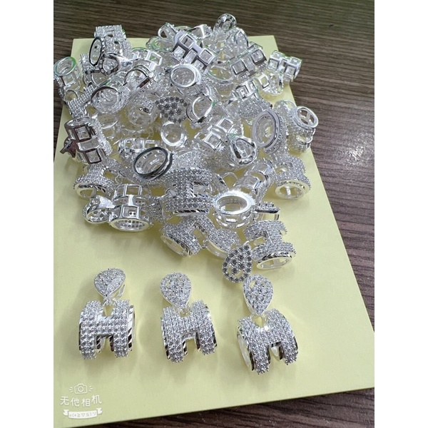 Mặt dây chuyền chữ H đẹp bạc chuẩn sắc nét
