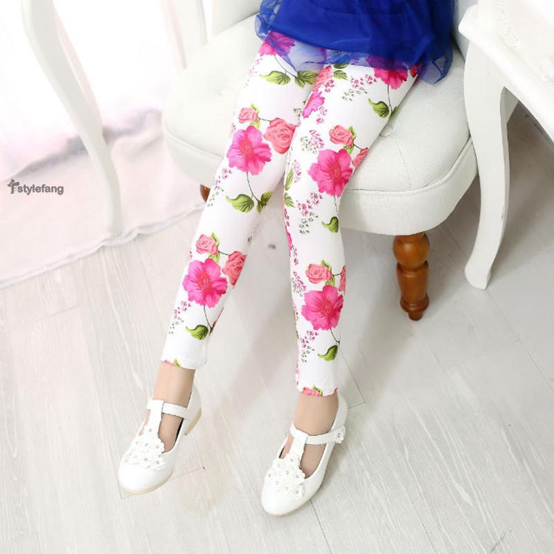 Quần legging co dãn in họa tiết dễ thương cho bé gái