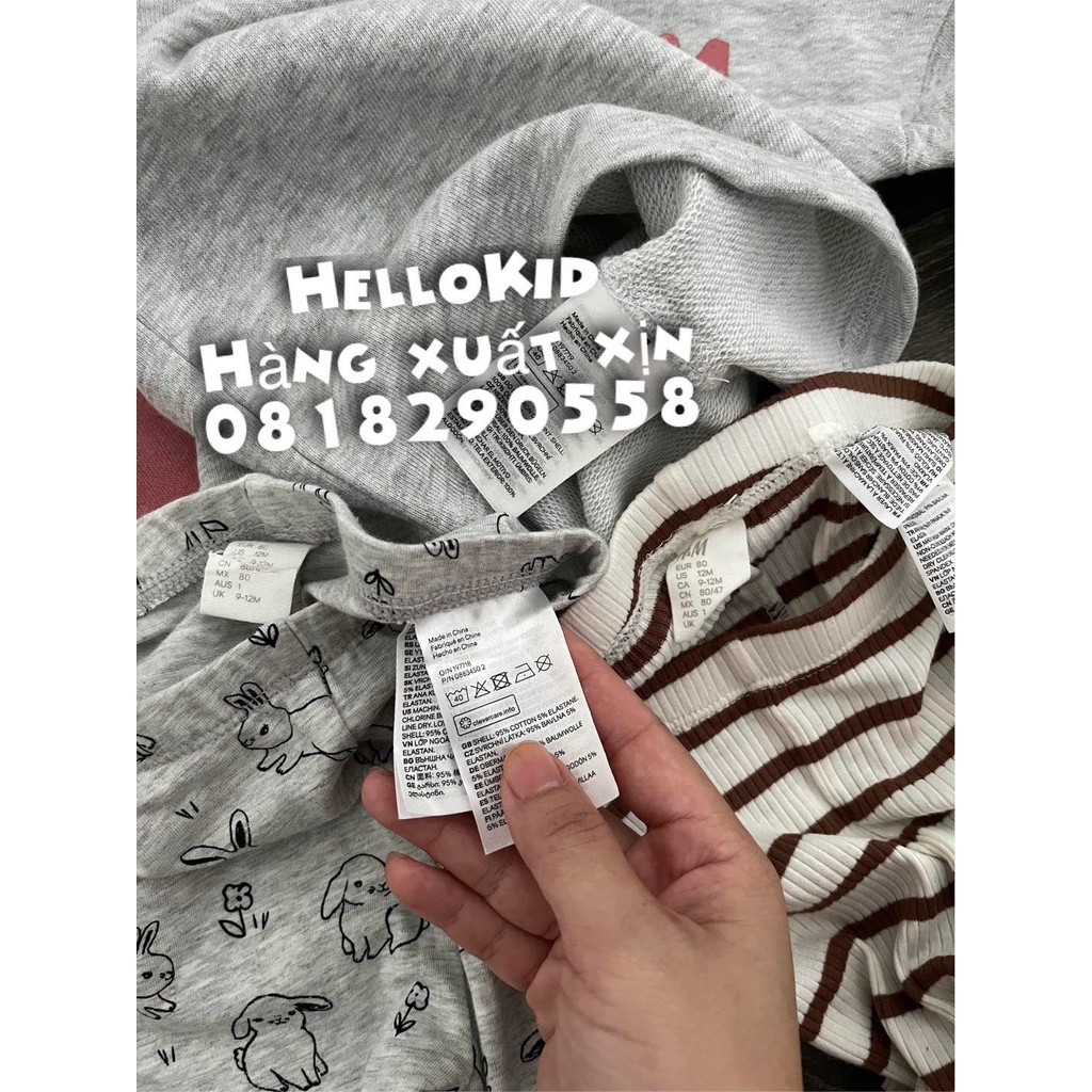 B434 - Bộ nỉ da cá quần legging HM bé gái