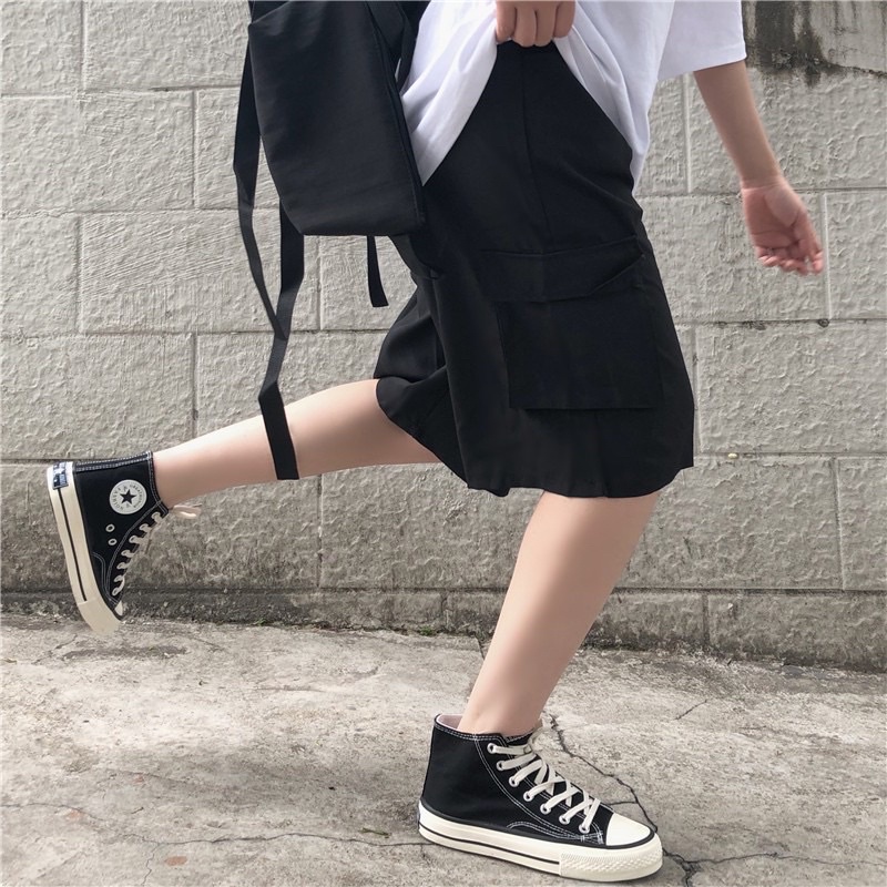 Quần short kaki túi hộp nam nữ Bigsize form rộng