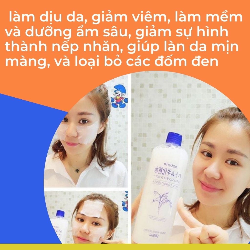 Nước hoa hồng ý dĩ ❤𝑭𝒓𝒆𝒆𝒔𝒉𝒊𝒑❤ Naturie Hatomugi Skin Conditioner 500ml