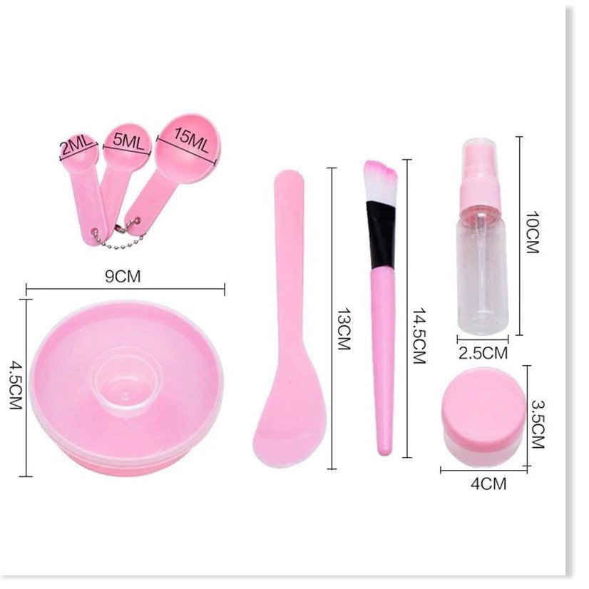 Dụng Cụ Trộn Mặt Nạ GIGAHOME Bộ 9 Món Bát Trộn Đắp Mask Gồm Bát, Que, Chổi Cọ Và Thìa Đong 6279