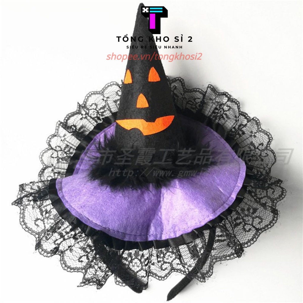 PVN18748 Băng đô mũ phù thủy hóa trang halloween T2