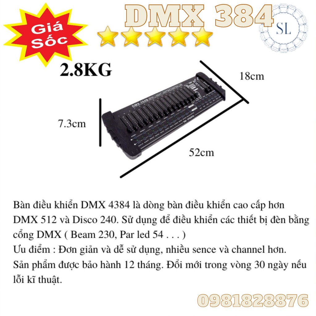 Bàn Điều Khiển Đèn Sân Khấu DMX 384 Đèn Sân Khấu StageLight