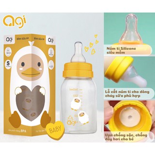 Bình sữa Agi cổ hẹp 250ml  Mít Sữa