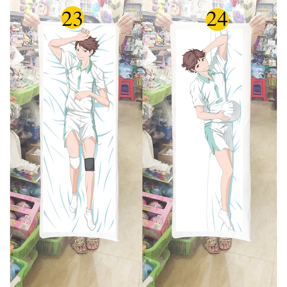 Gối ôm dài Haikyuu 1m x 40cm 02 (Tặng 1 poster hoặc 1 huy hiệu)