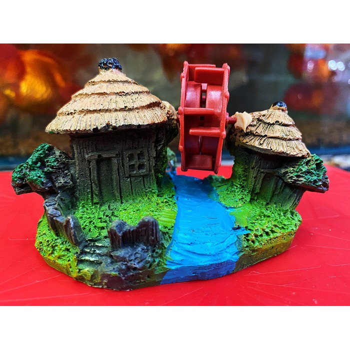 CẢNH NÚI BÁNH QUAY TRANG TRÍ HỒ CÁ NON BỘ 9X5X6CM