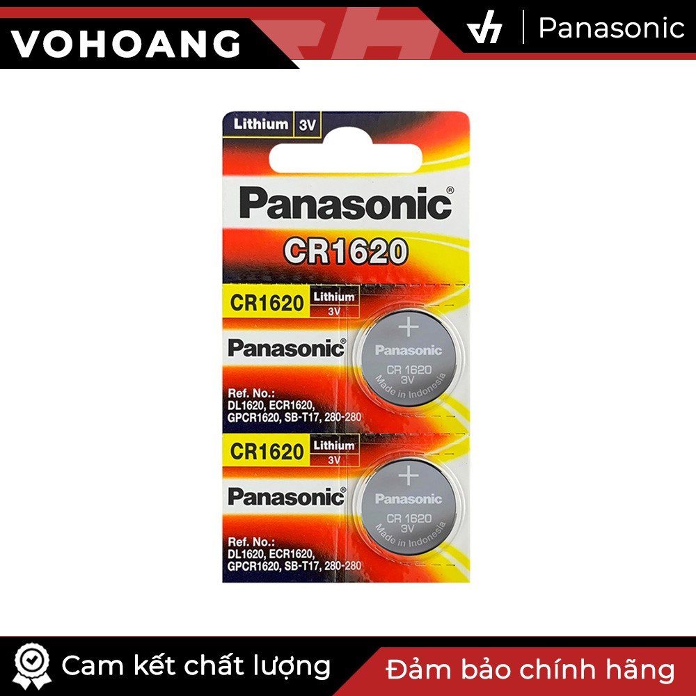 2 Pin Panasonic CR1620 Lithium 3V / DL1620 / ECR1620 / GPCR1620