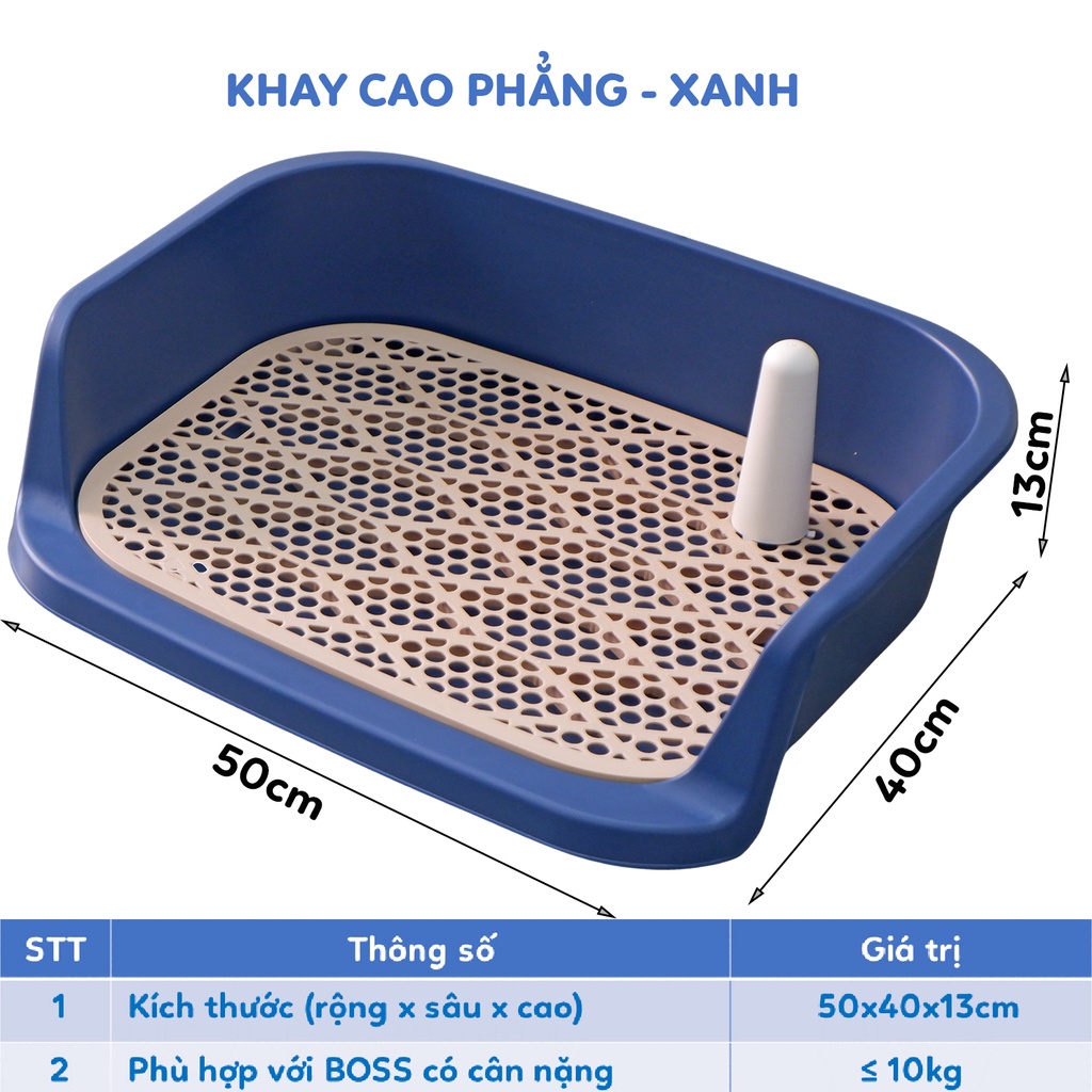 Khay vệ sinh cho chó thành cao giá rẻ có cọc và lưới lọc phù hợp cả chó đực và cái PetX