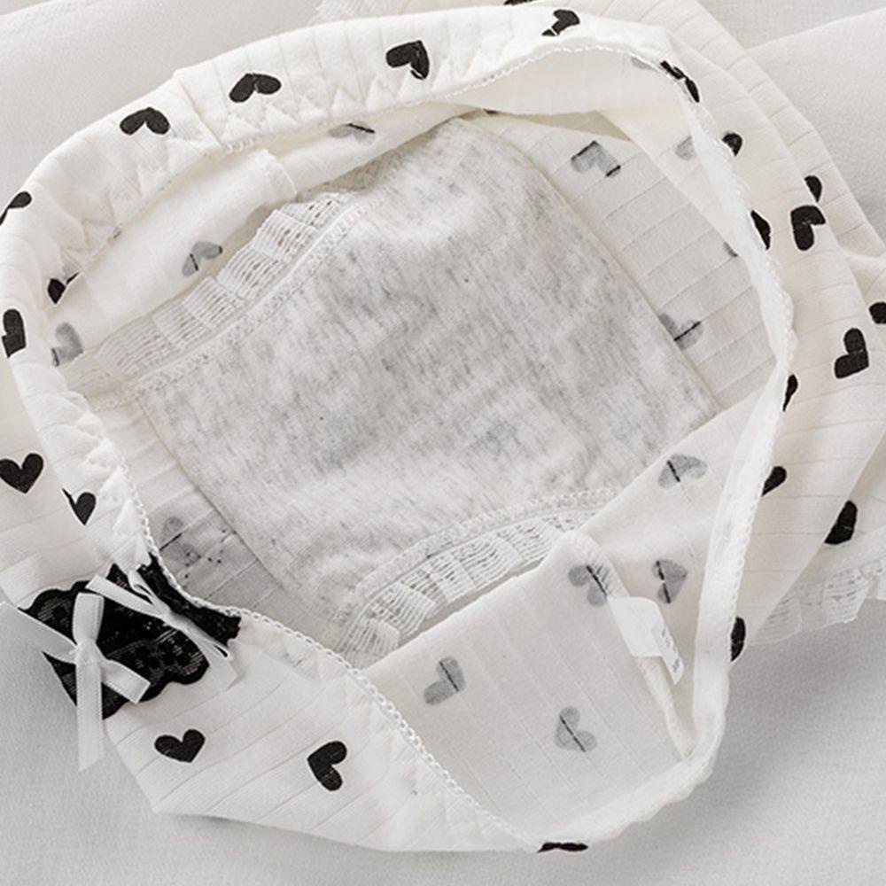 Quần Lót Cotton Lưng Vừa Phối Ren Thắt Nơ Kiểu Lolita Dễ Thương Cho Bạn Gái