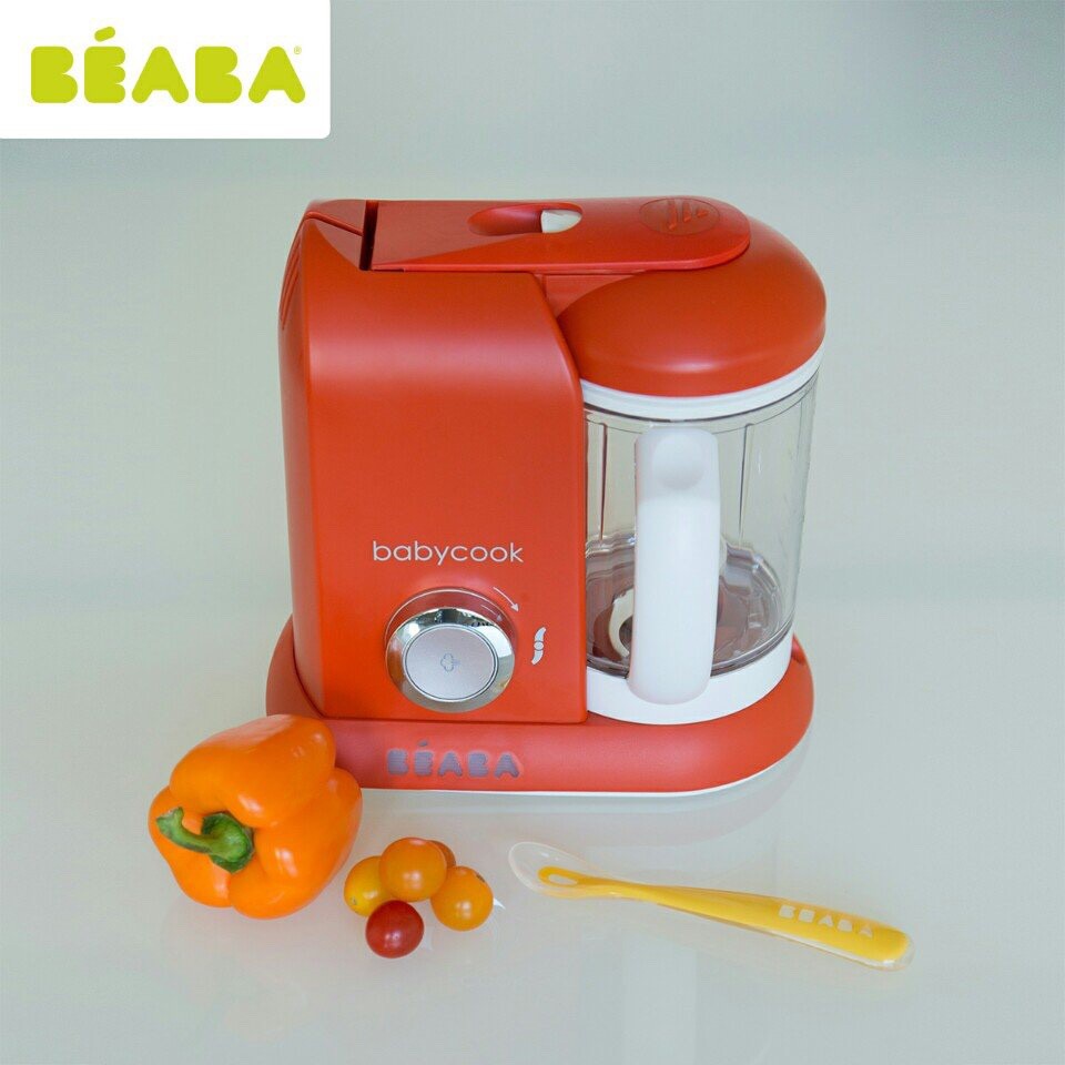 Máy hấp xay đa năng 4 trong 1 Babycook màu đỏ Beaba