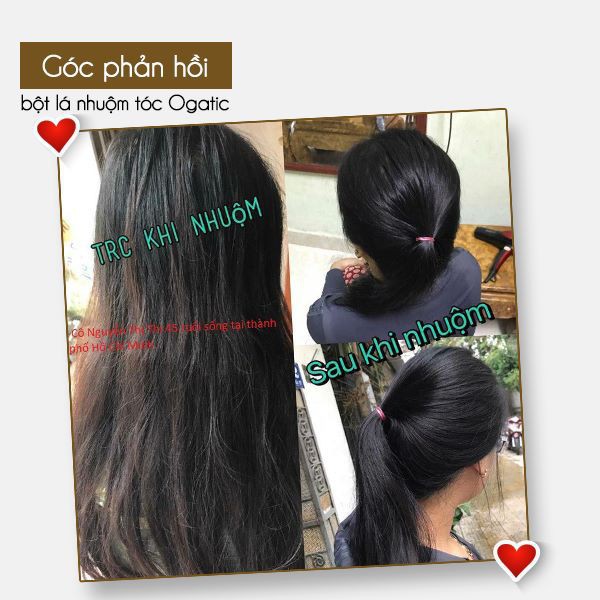  [Rẻ Vô Địch][Shopee Trợ Giá] Bột lá nhuộm tóc OGATIC – Màu Nâu (Cho da dị ứng)  C MS_450