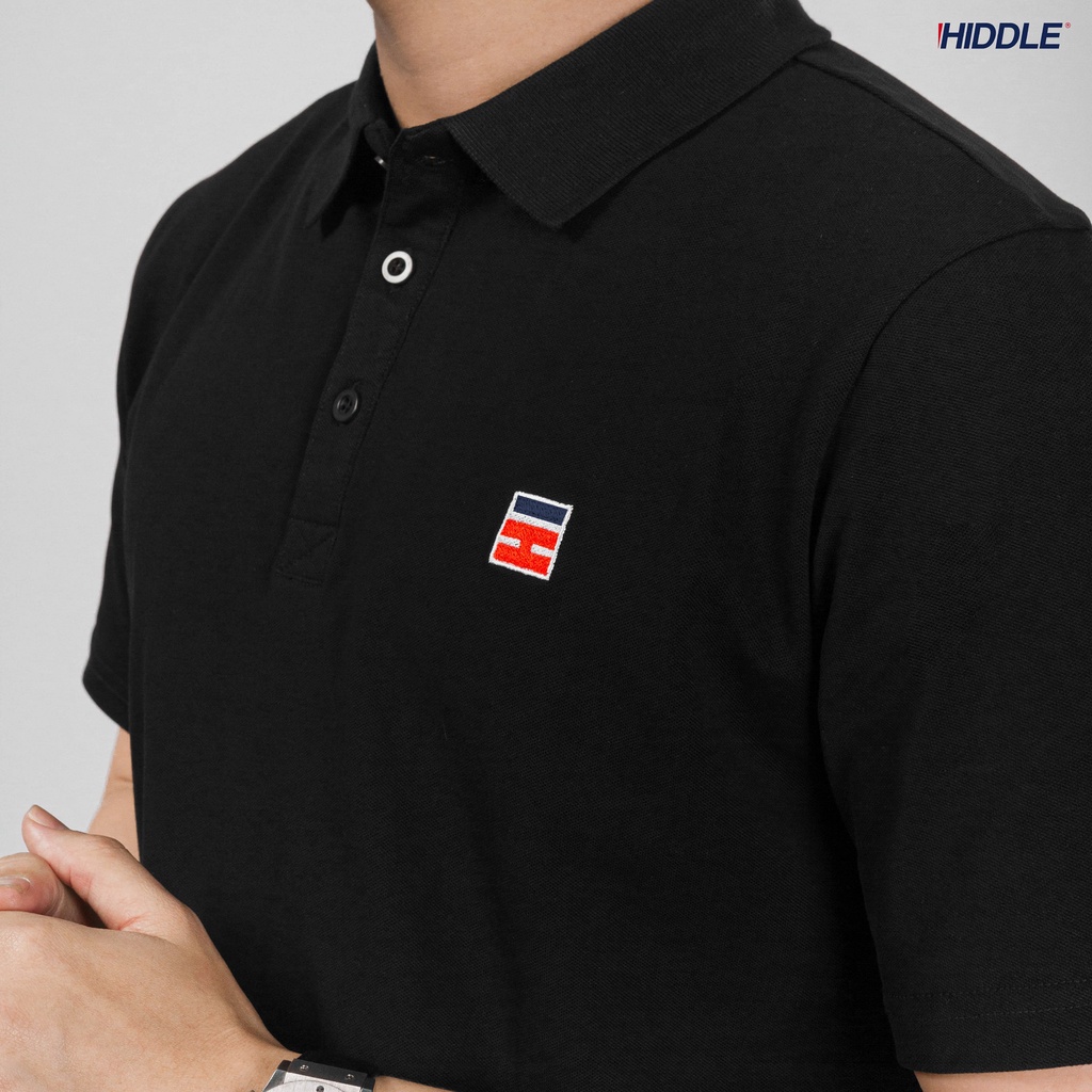 Áo thun polo nam basic vải cotton cá sấu cao cấp logo thêu HIDDLE 810201/810202