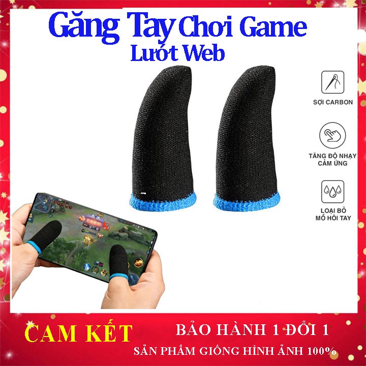 [Freeship] Bao 2 Găng Bọc Ngón Tay chơi game mobile chống mồ hôi tay bằng sợi carbon cấp 2 ngón, tăng độ nhạy cảm ứng. | BigBuy360 - bigbuy360.vn