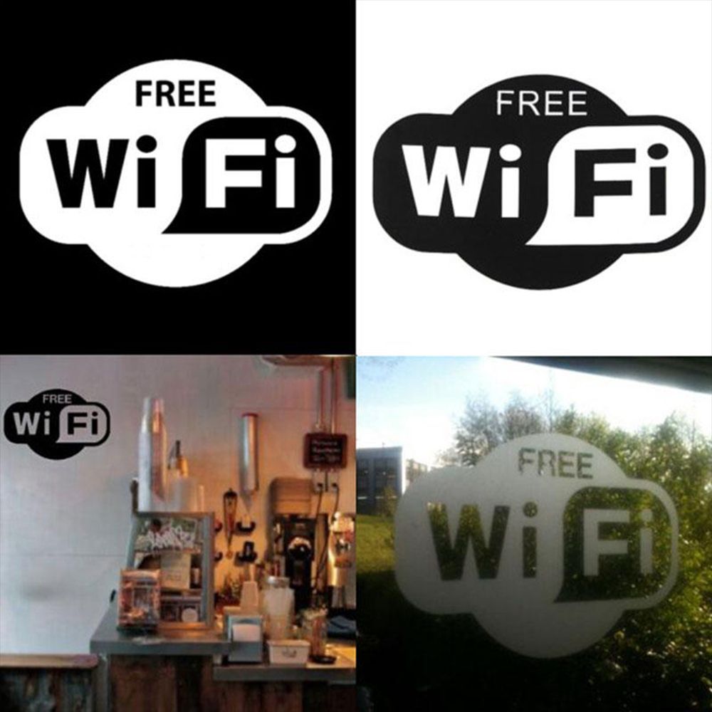 Miếng Dán Tường Trang Trí Hình Logo Wifi Độc Đáo Nhiều Màu