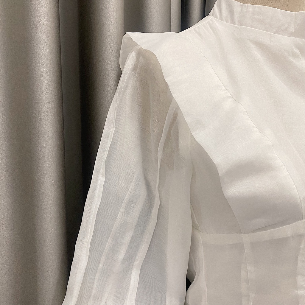ĐẦM TRẮNG TAY BỒNG ÔM EO HIỆN ĐẠI - JOYCE DRESS