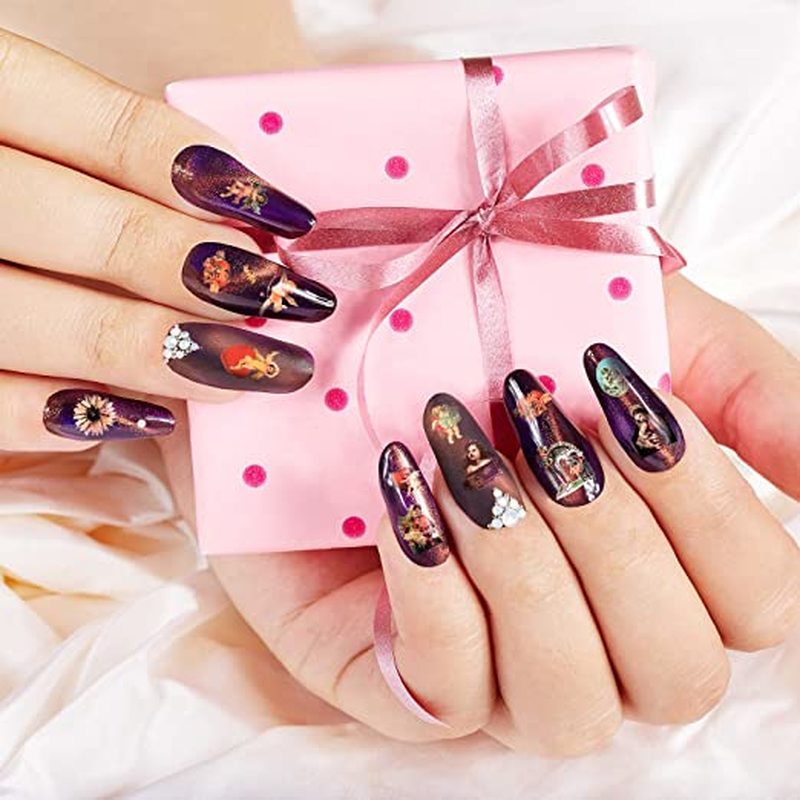 Tờ Miếng Dán Móng Tay Hình Thiên Thần 3d Xinh Xắn