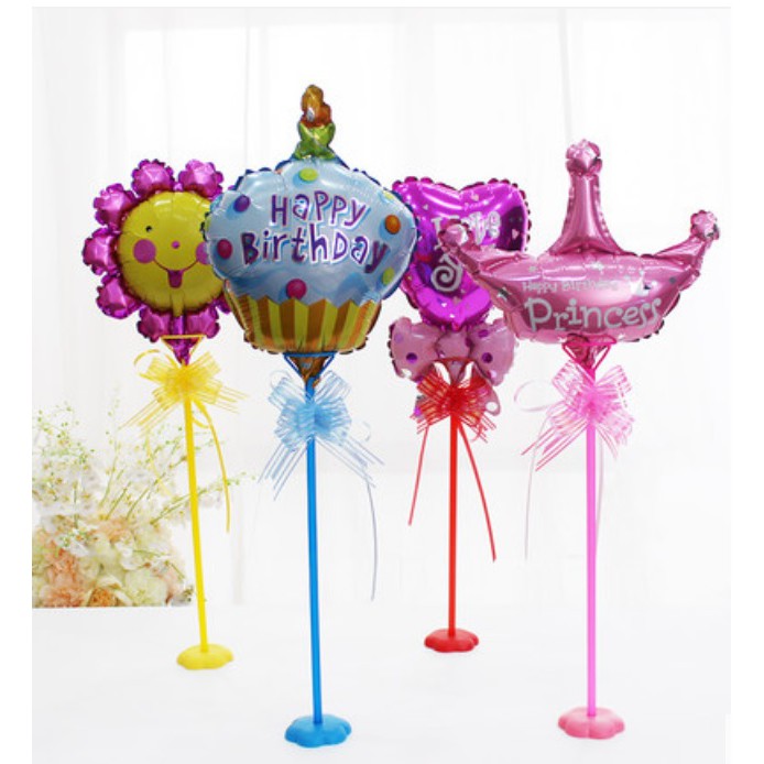 High Quality -6pcs Balloon Stand Base Table Desktop Support Holder Cup Stick Stand 40cm