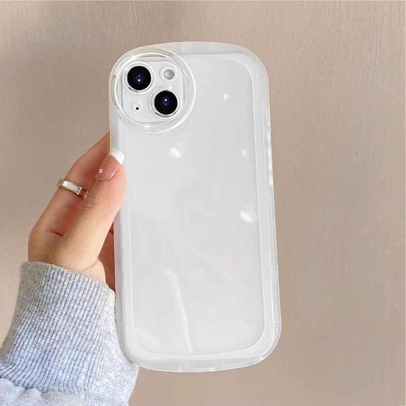 Ốp Điện Thoại Mềm Trong Suốt Đơn Giản Cho iphone 11 12 13 pro max mini XR XS 7 8 + plus