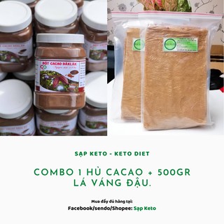Combo 500gr váng đậu lá + 1 hủ cacao