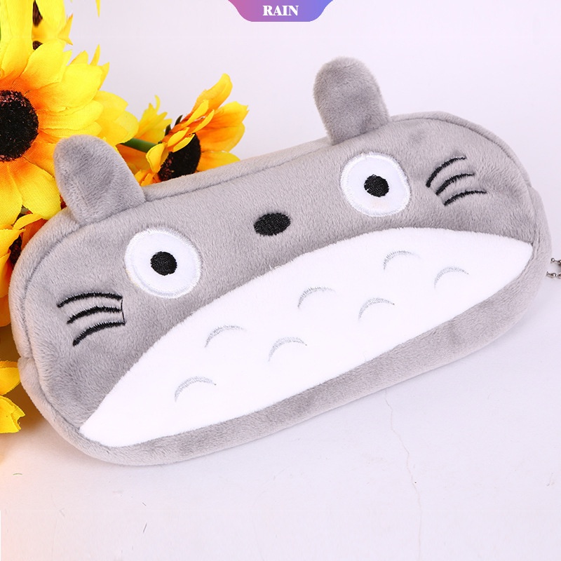 Túi Đựng Bút Hình Totoro Nhồi Bông Mềm Dễ Thương Có Khóa Kéo