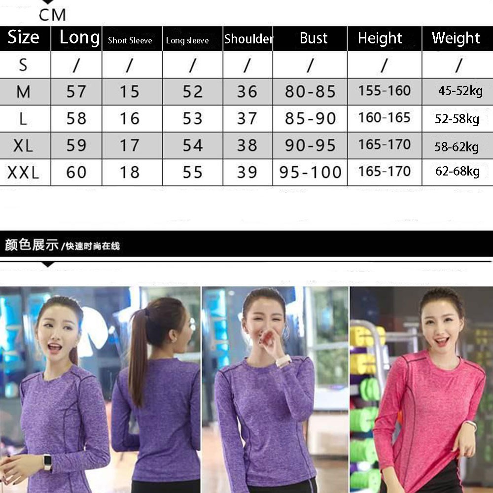 Áo Thun Thể Thao Nữ Tay Dài Chất Liệu Nhanh Khô