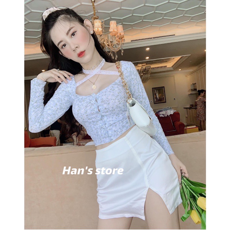 CHÂN VÁY LỤA XẺ TÀ (ẢNH THẬT)