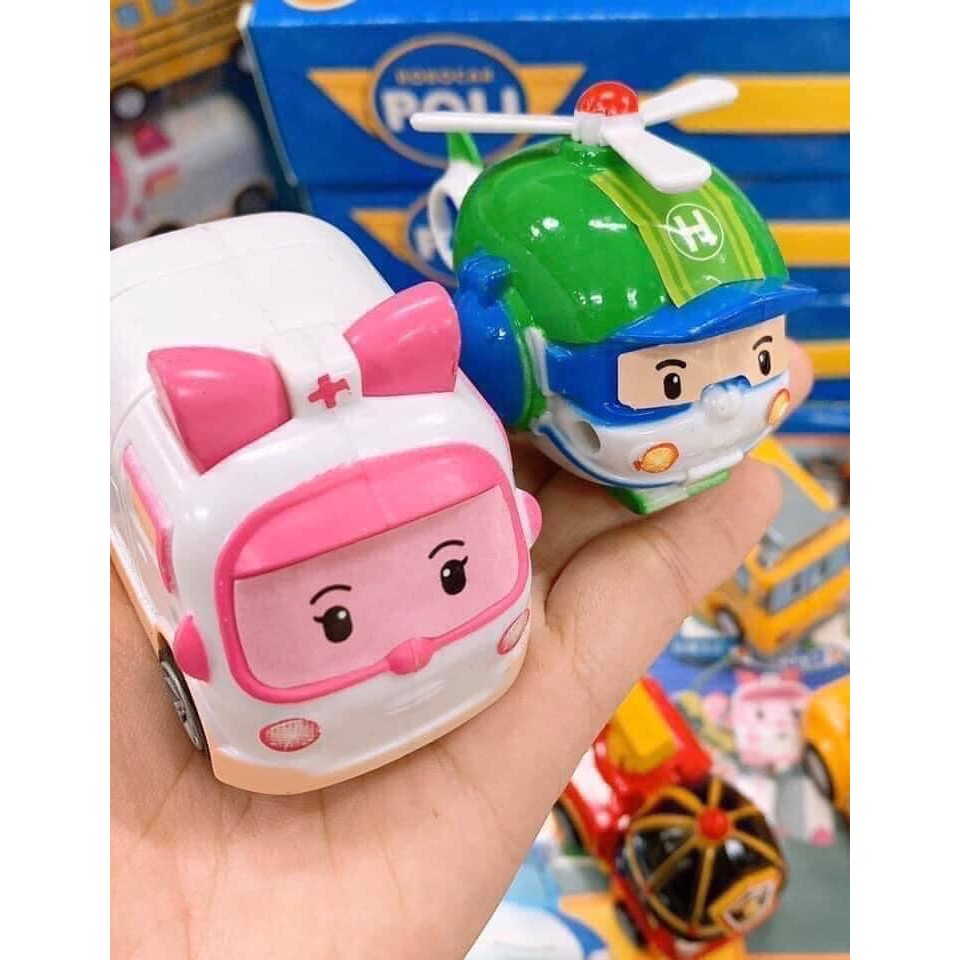 HỘP ĐỒ CHƠI 12 XE Ô TÔ ROBOCAR POLI BIỆT ĐỘI BAY SIÊU ĐẲNG CHO BÉ YÊU