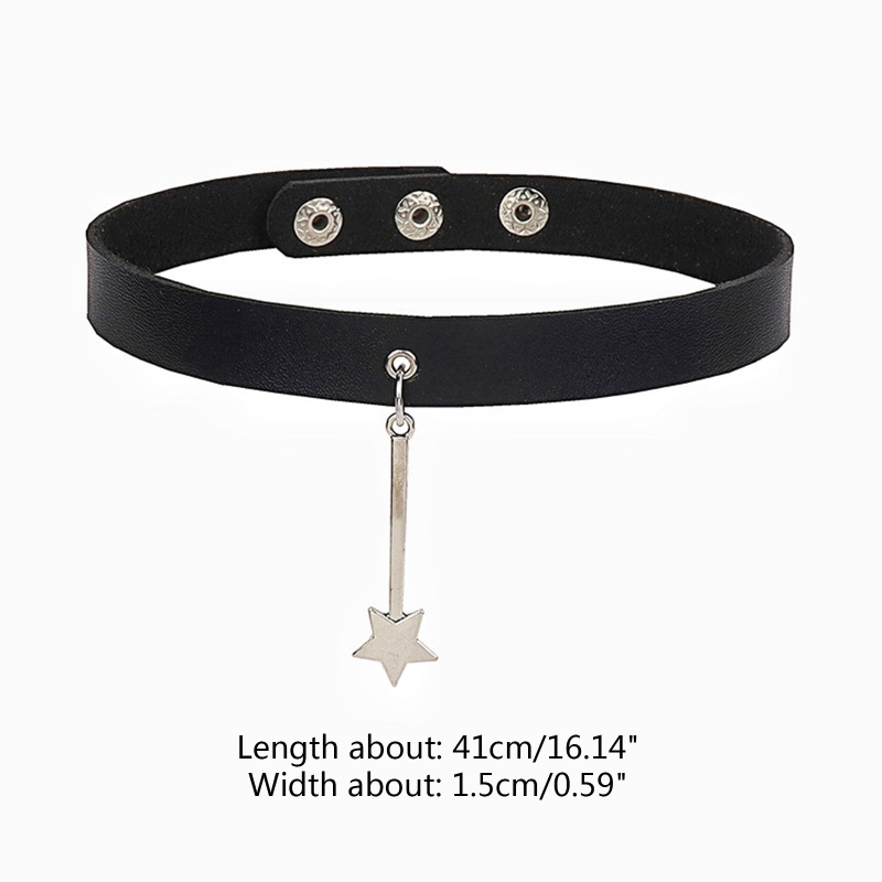 Vòng Cổ Choker Bằng Da Phong Cách Gothic Thời Trang