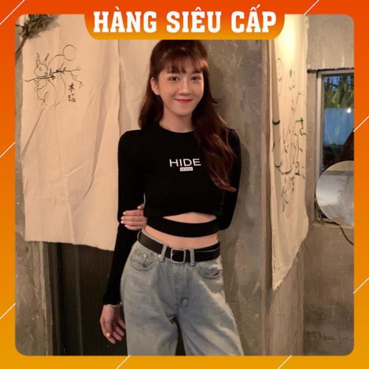 [Freeship-Hàng Chất Lượng] Áo Thun Croptop Tay Dài/ Áo Croptop Ôm/ Áo Croptop Tay Dài/ Áo Croptop Đẹp/ Áo Kiểu Nữ